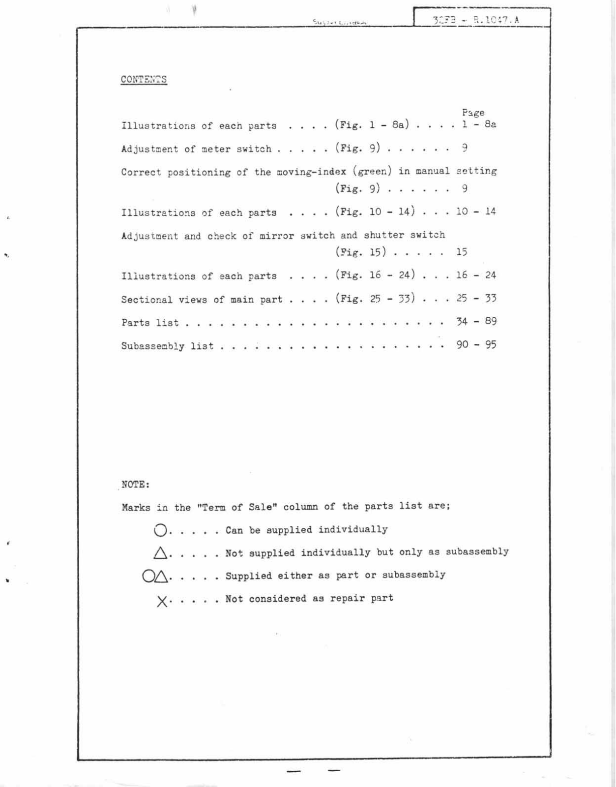 Nikon Nikkormat EL Repair Manual