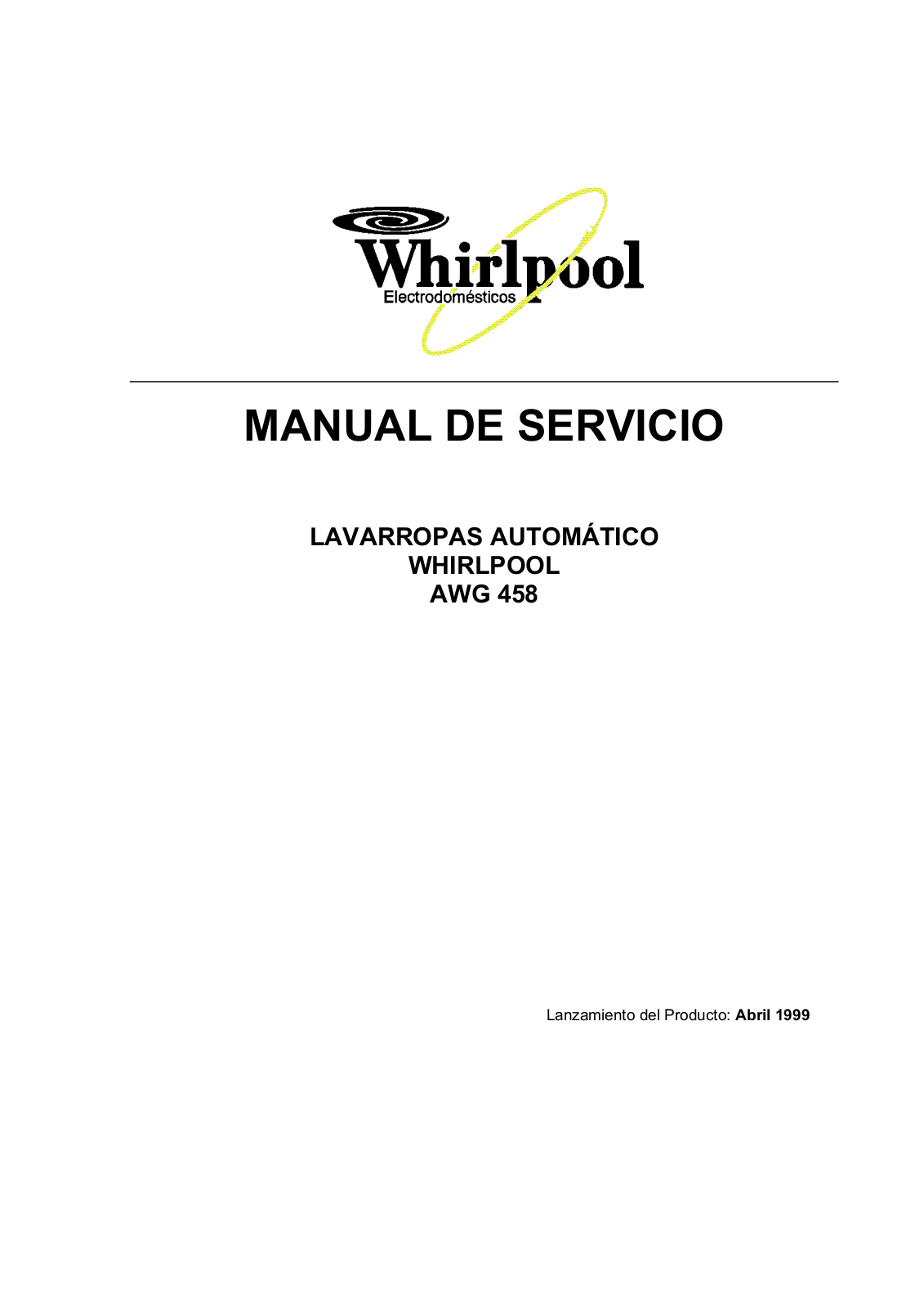 Whirlpool AWM458 Diagram