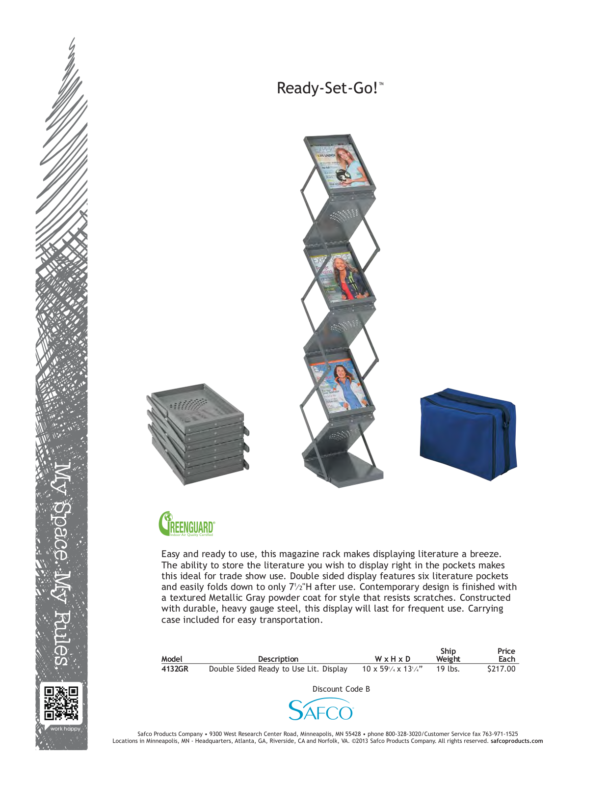 Safco 4132GR User Manual