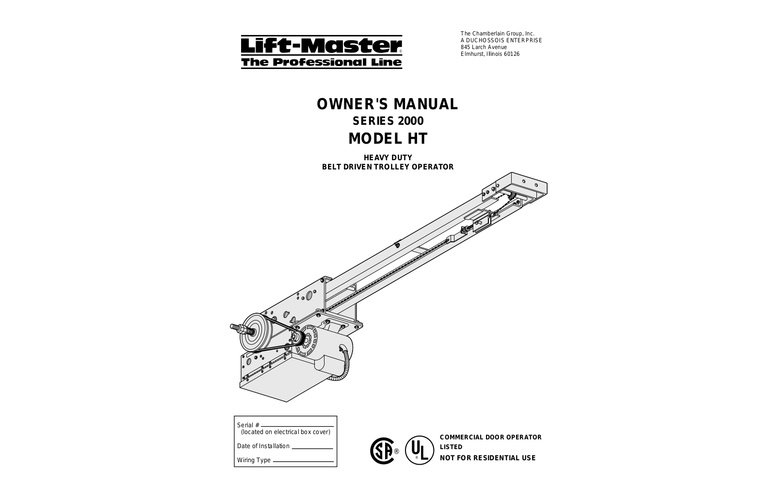 Lift-Master HT User Manual