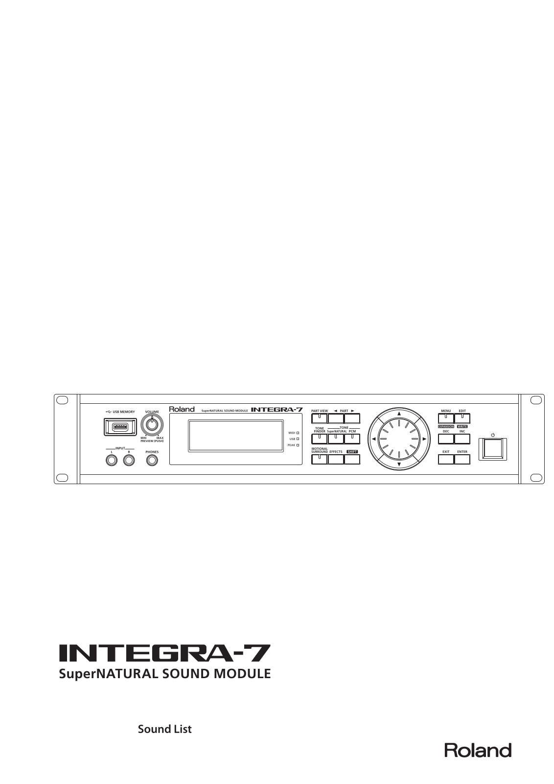Roland Integra-7 Sound List