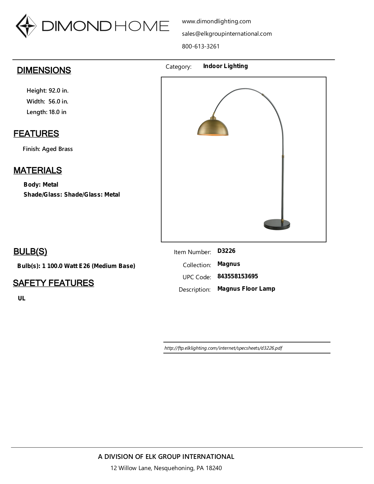 ELK Home D3226 User Manual