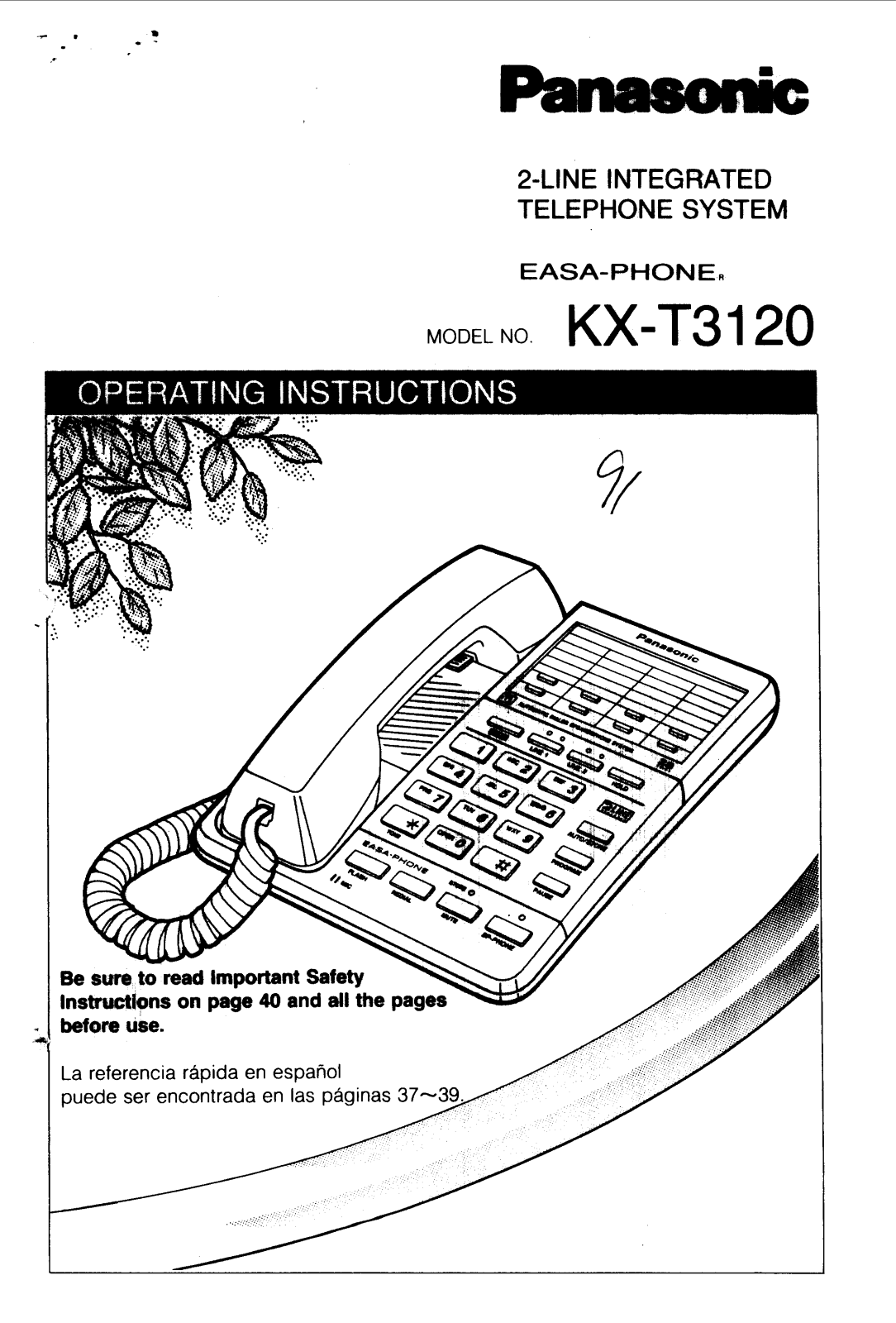 Panasonic KX-T3120 User Manual