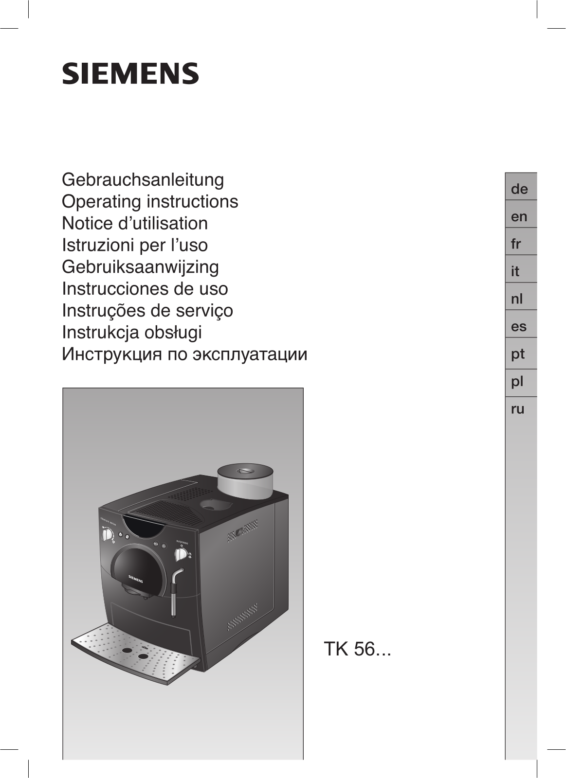 SIEMENS TK56001, TK56004 User Manual