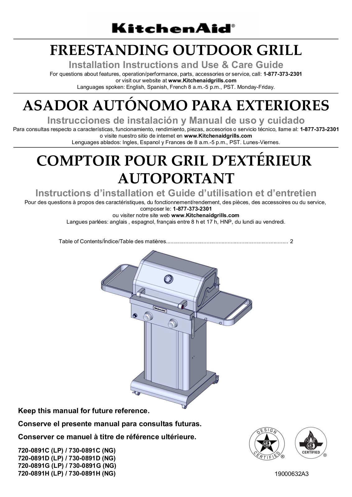 Kitchenaid 720-0891g, 720-0891c, 720-0891d, 720-0891h Owner's Manual