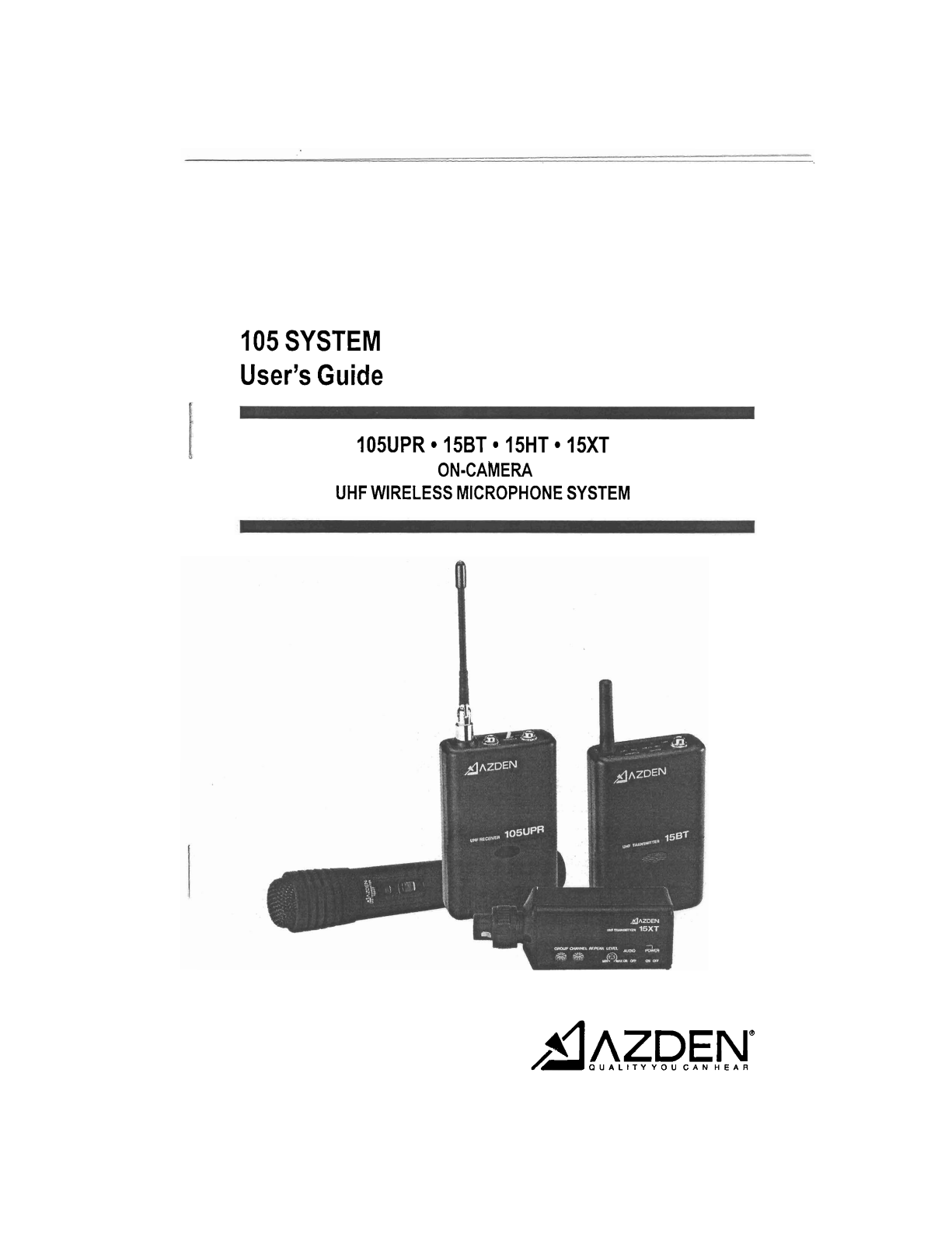 Azden 15BT, 15HT, 15XT Users Manual - ManualMachine.com