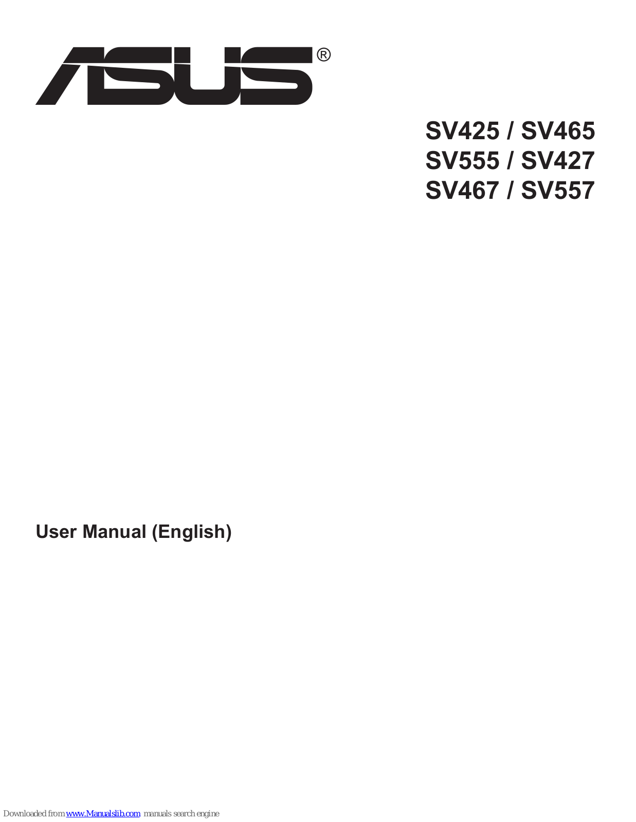 Asus SV425, SV465, SV557, SV427, SV467 User Manual