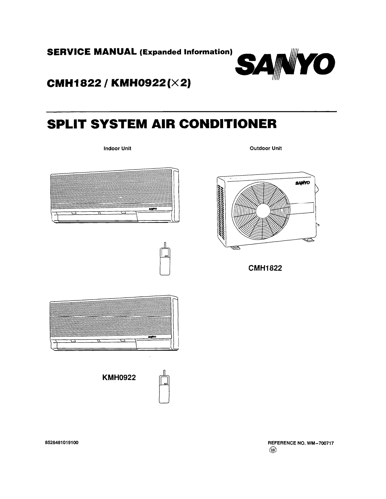 Sanyo KMH 0922, CMH 1822 Service Manual