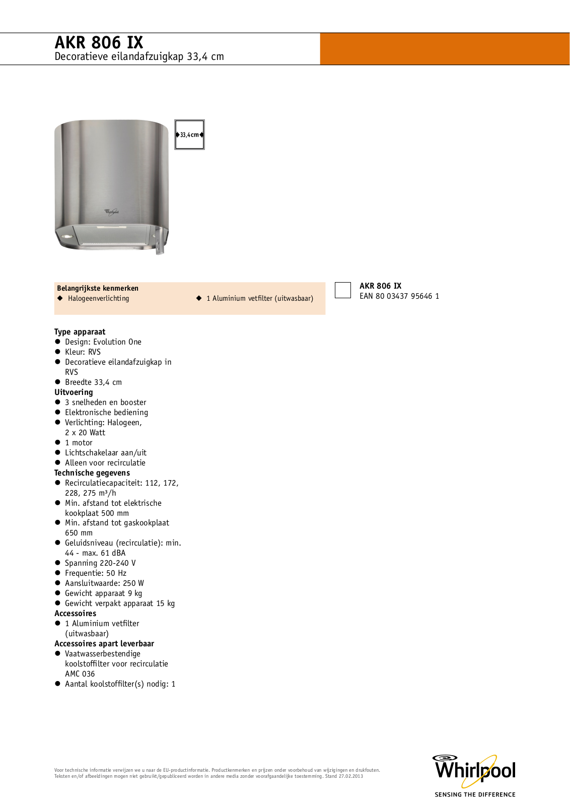 Whirlpool AKR 806 User Manual