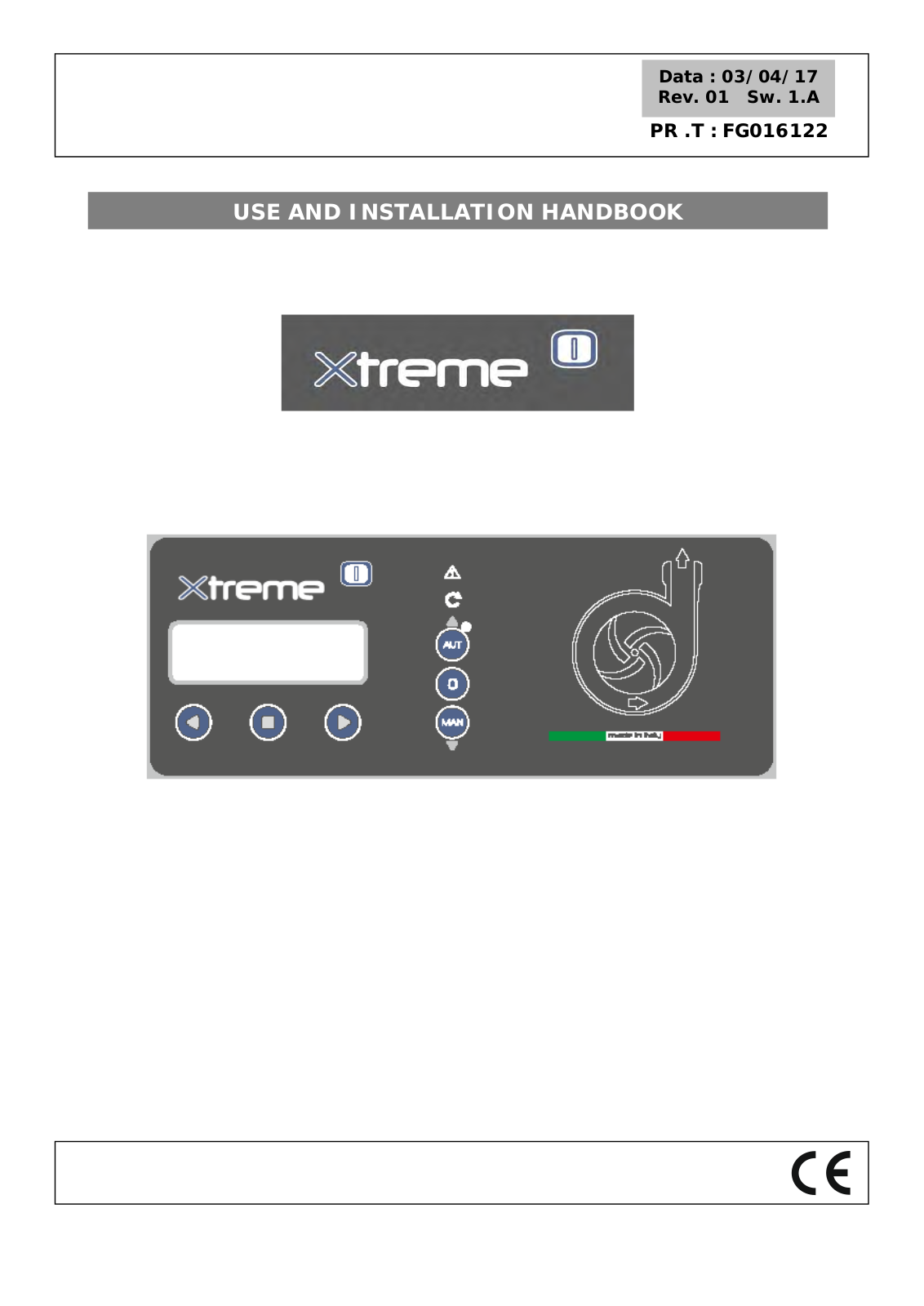 Fourgroup Xtreme Series, XTREME1 -M, XTREME1 -T, Full-App 2, XTREME2 Series Use And Installation Handbook