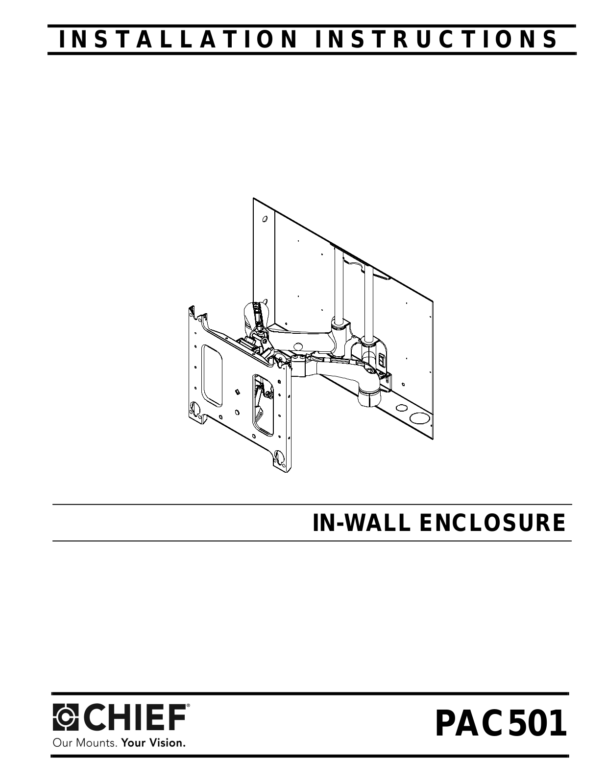 Chief Manufacturing PAC501 User Manual