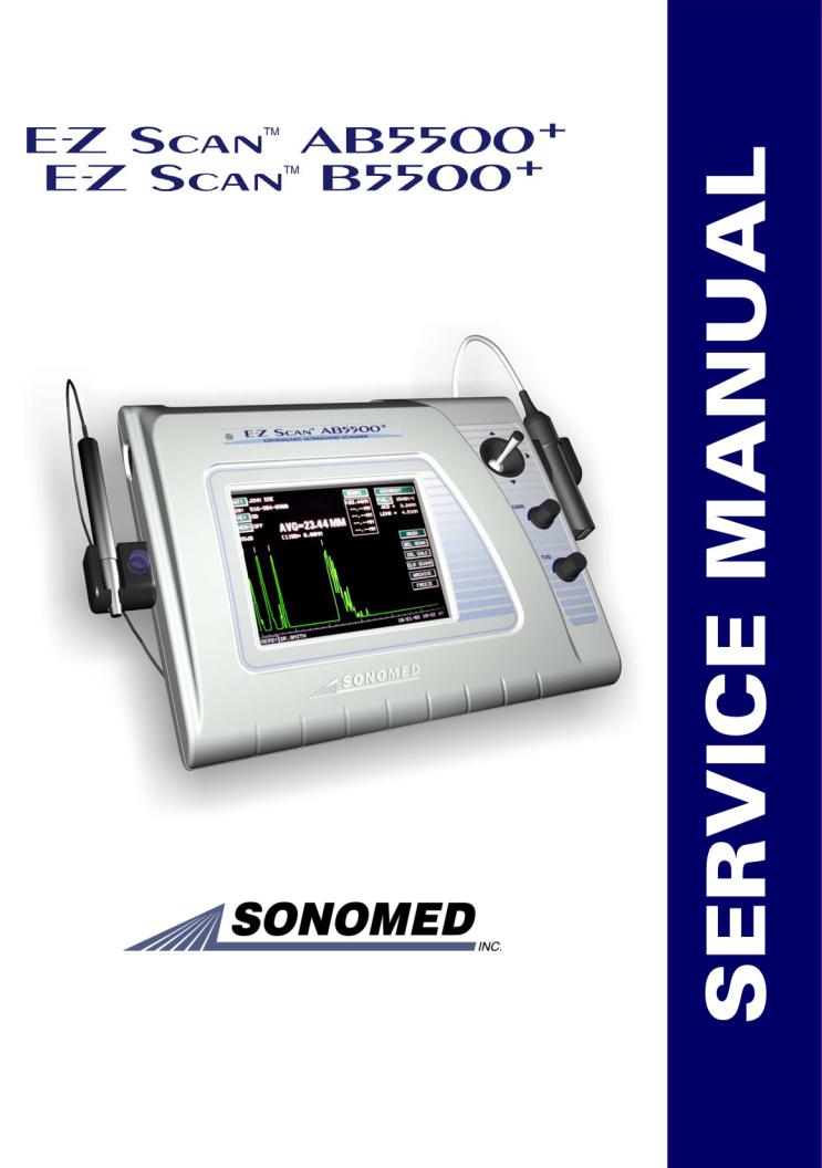 Sonomed E-Z Scan 5500 Plus User manual
