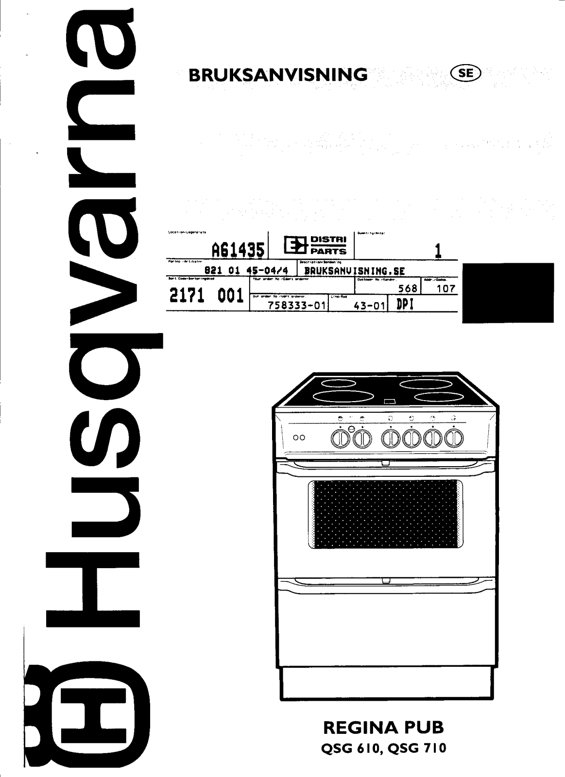 Husqvarna QSG710 User Manual