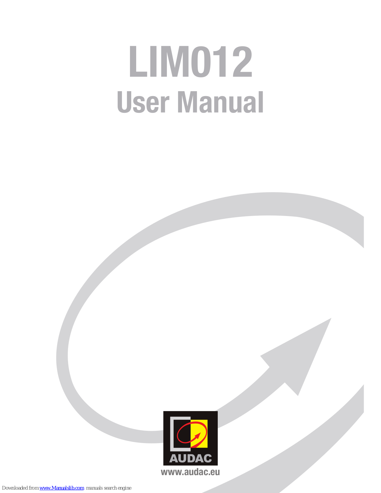AUDAC LIM012 User Manual - ManualMachine.com