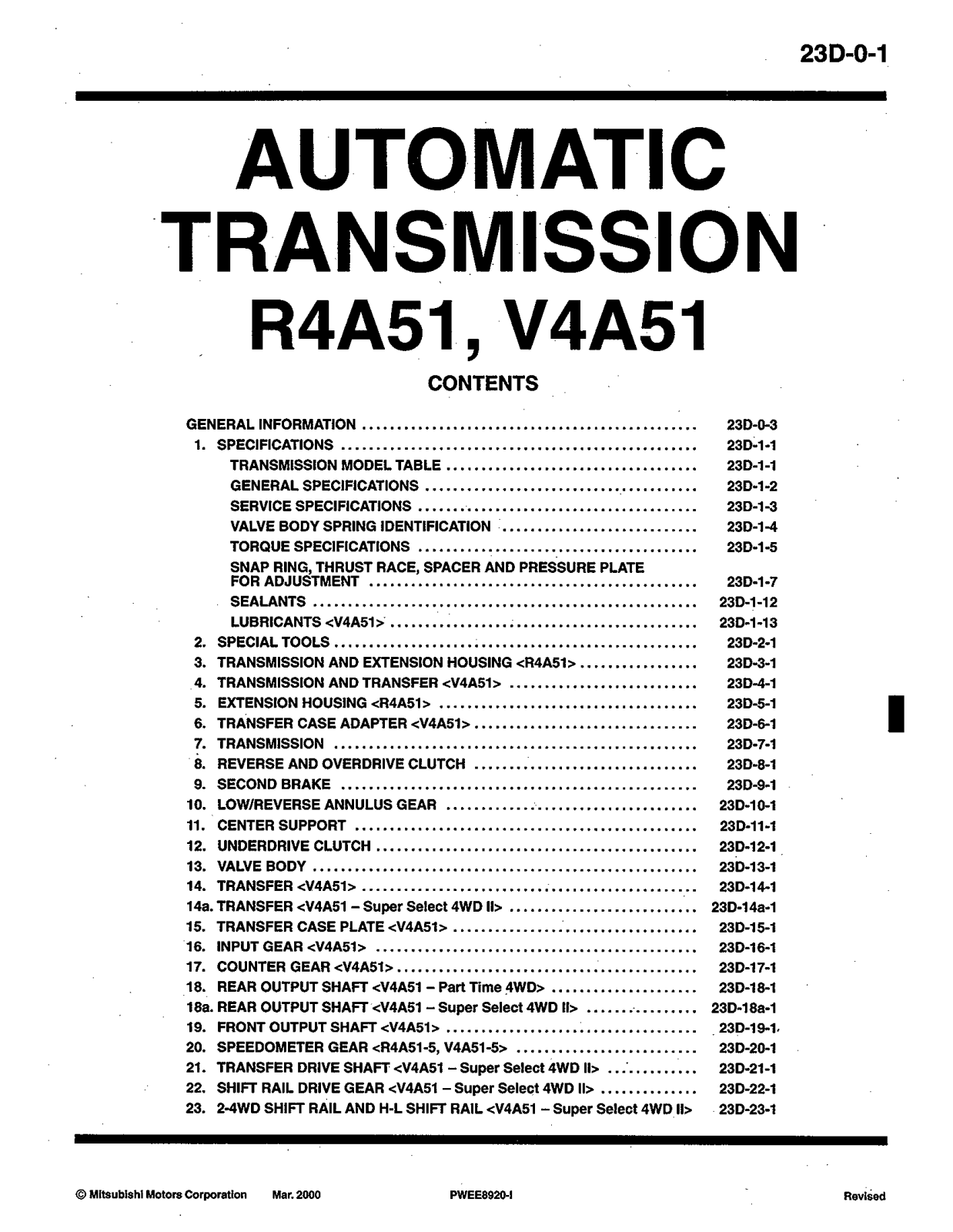 Mitsubishi V4A51, R4A51 User Manual