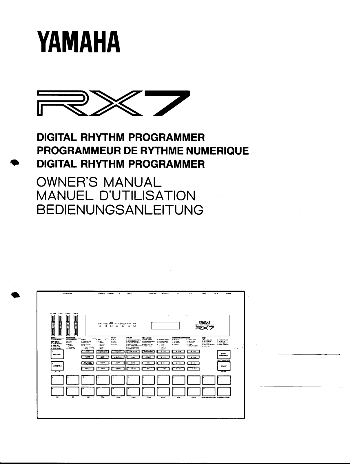 Yamaha RX7 Owner Manual