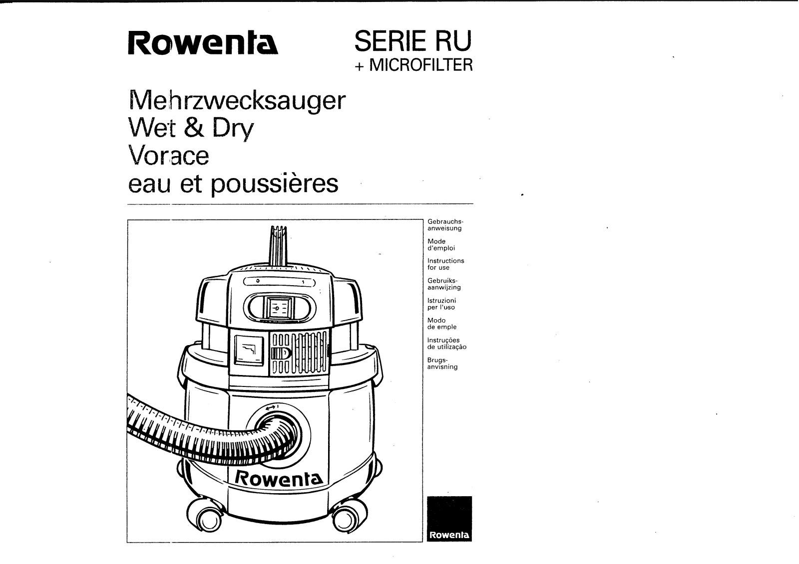 ROWENTA RU User Manual