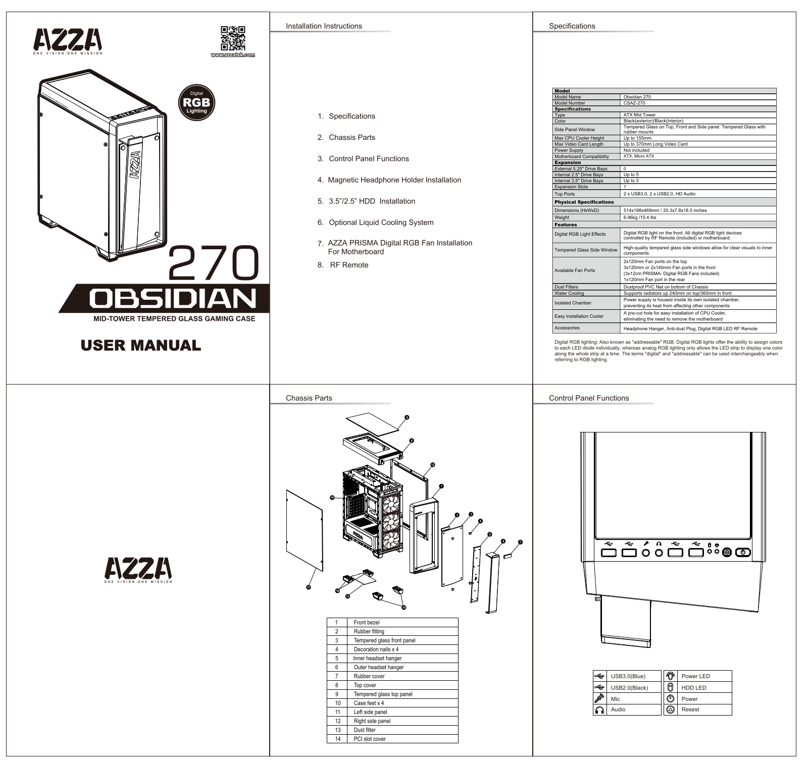 AZZA CSAZ-270 Service Manual