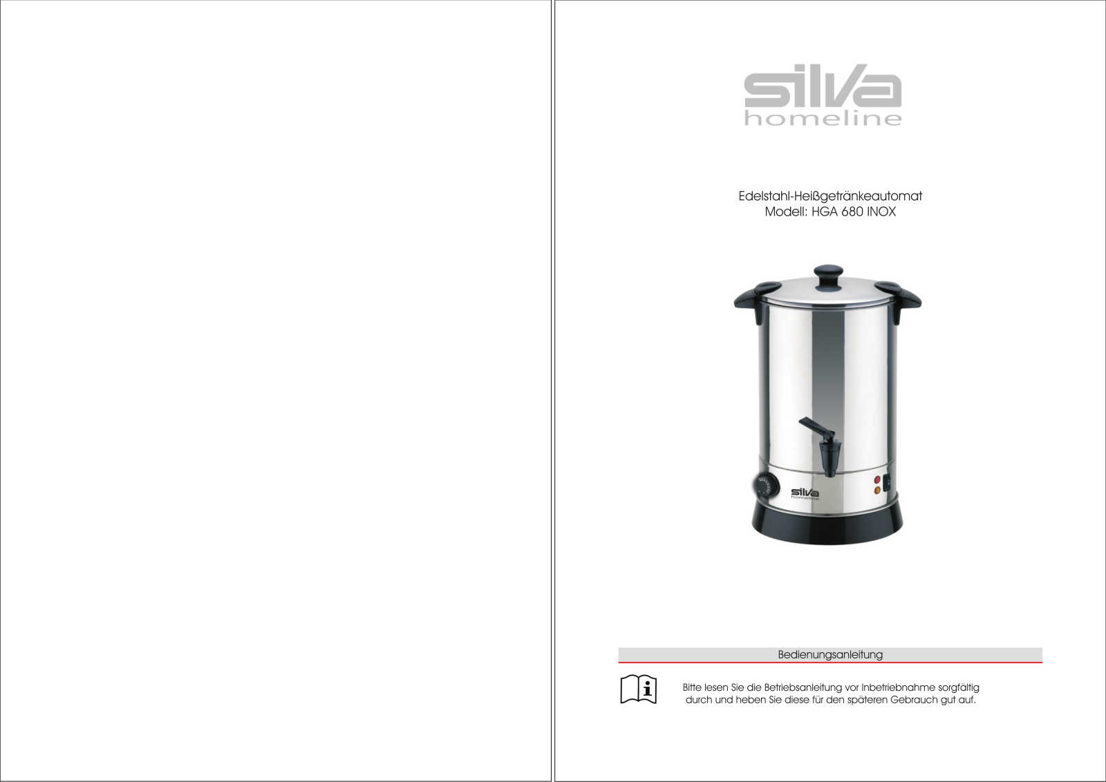Silva Homeline HGA 680 INOX User guide