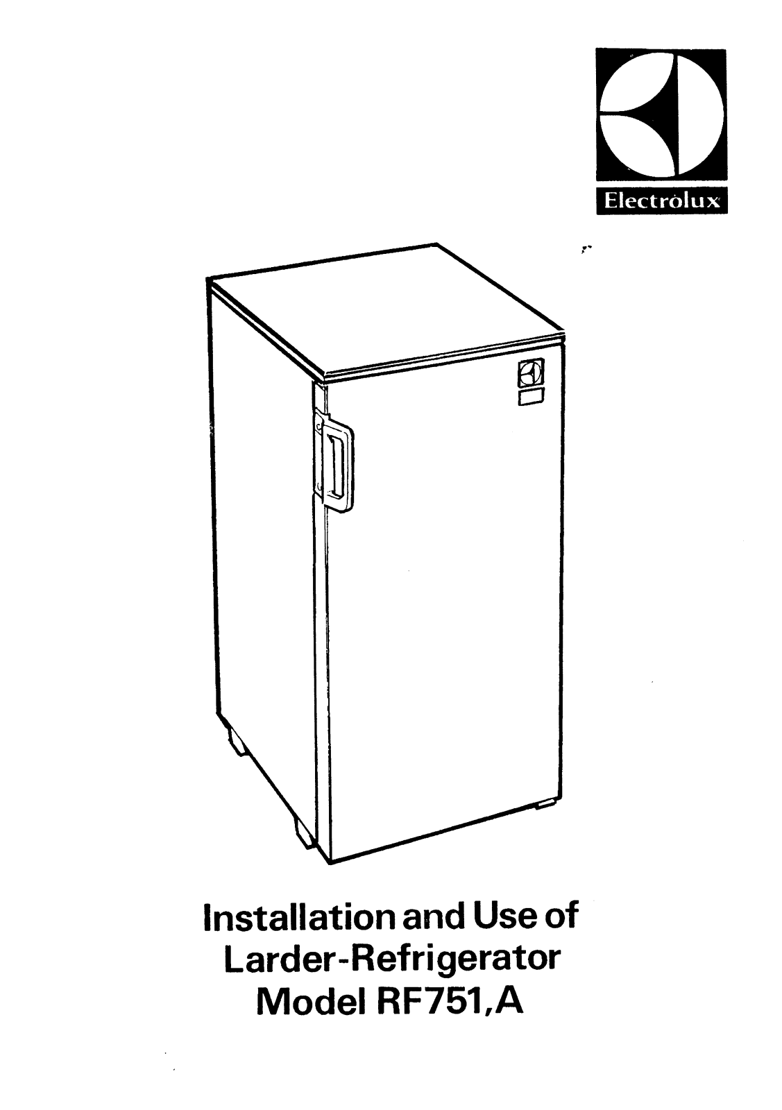 Electrolux RF751 User Manual