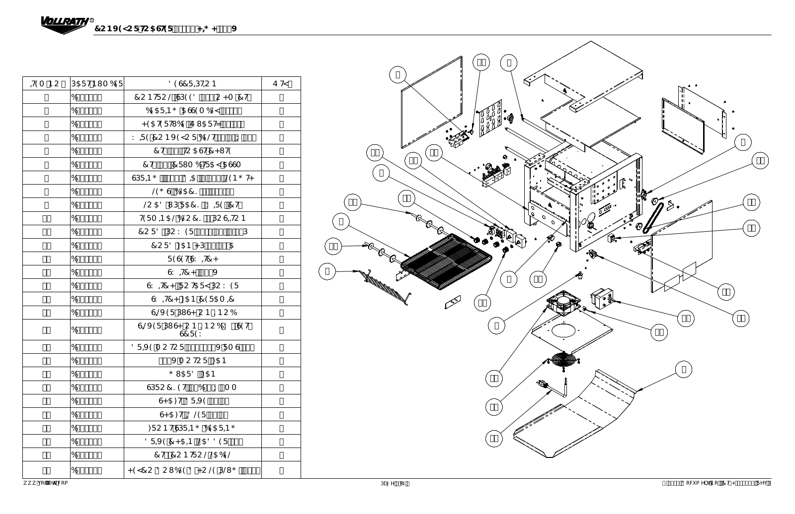 Vollrath CT4H-220550 Parts Manual