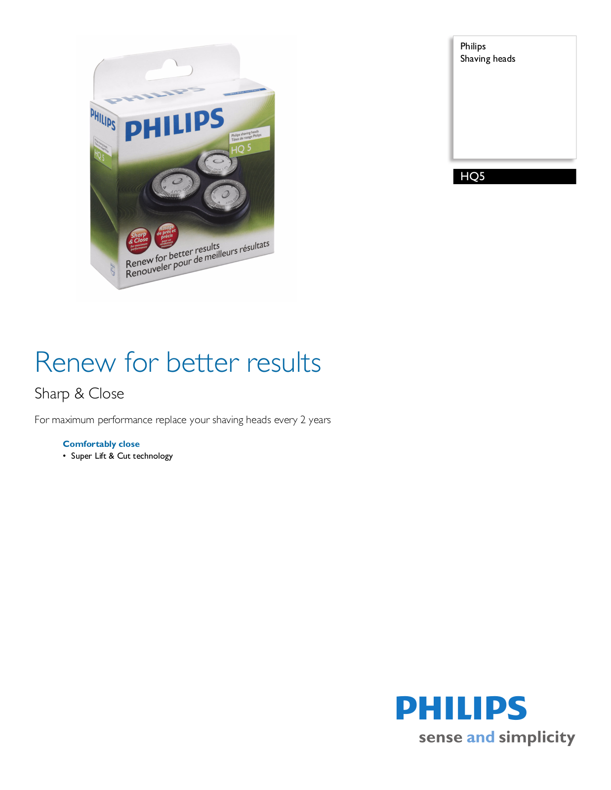 Philips HQ5 User Manual