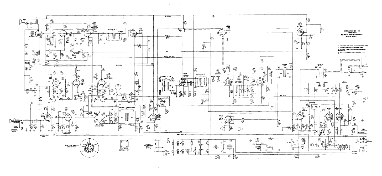 Heath Company HW-12 Schematic