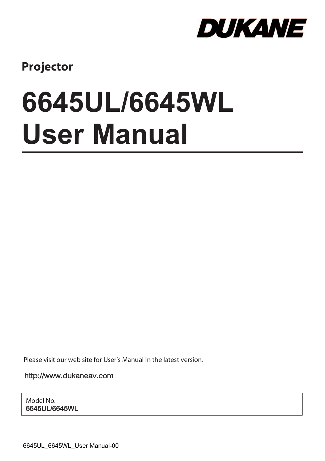 Dukane 6645WL, 6645UL User Manual