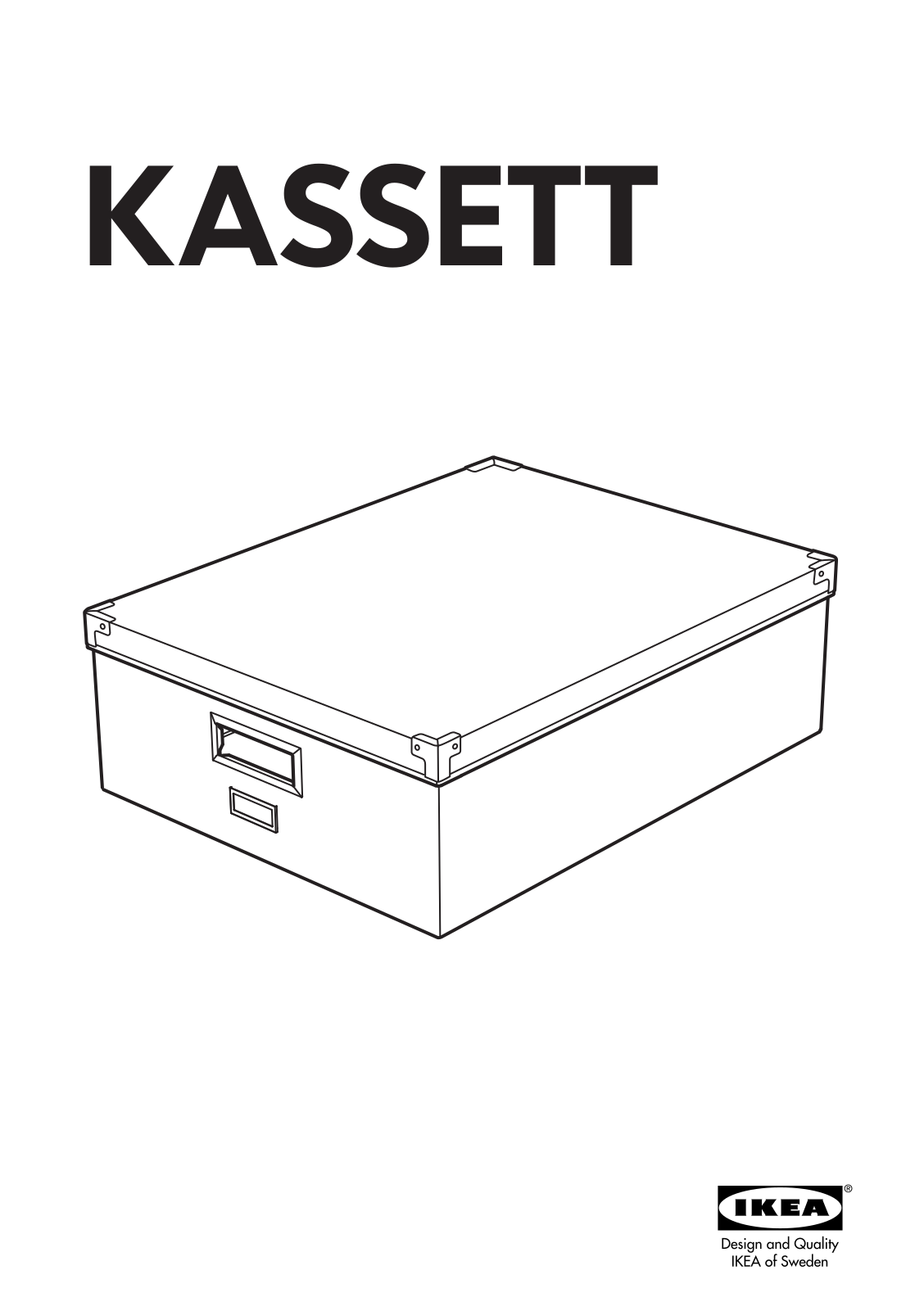 IKEA KASSETT CLOTHES BOX W-LID 17X22X7 Assembly Instruction