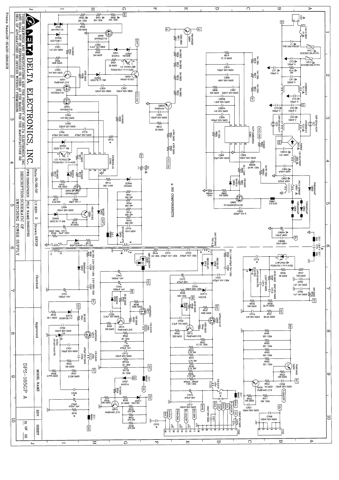 Delta DPS-165GP A Schematic