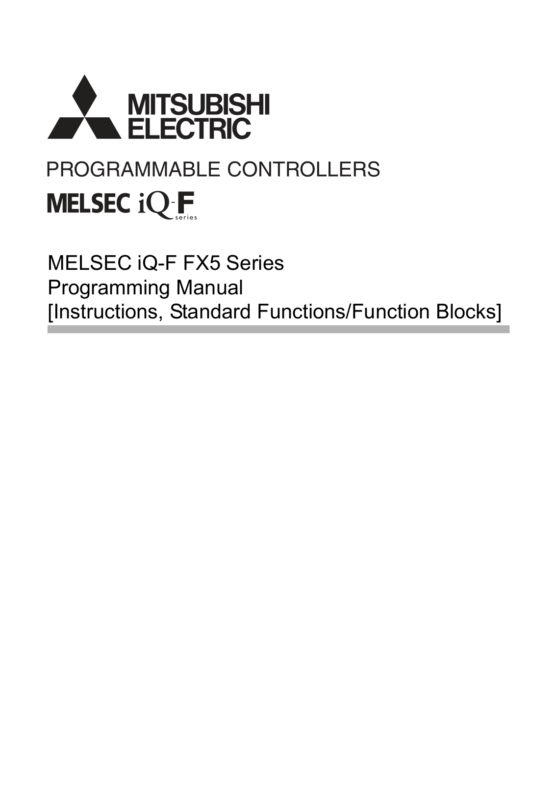 Mitsubishi MELSEC iQ-F FX5 Programming Manual