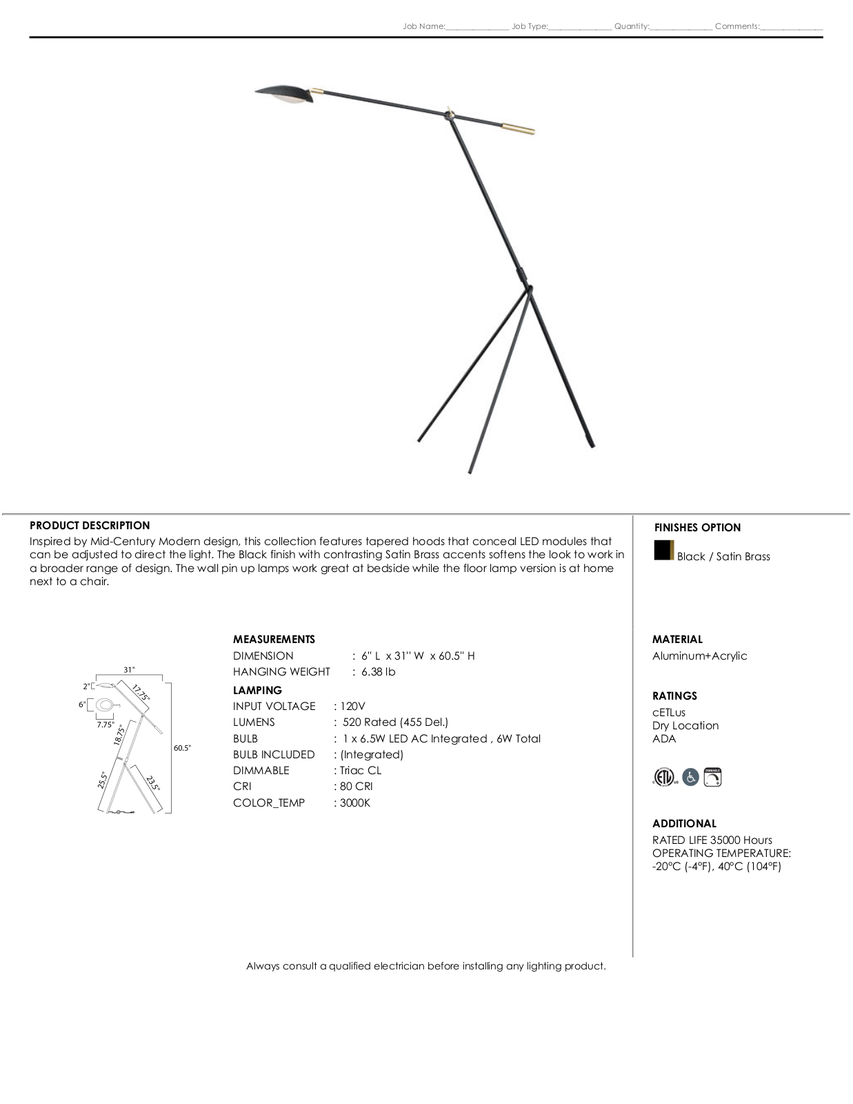AllModern W004747334 Specifications - ManualMachine.com