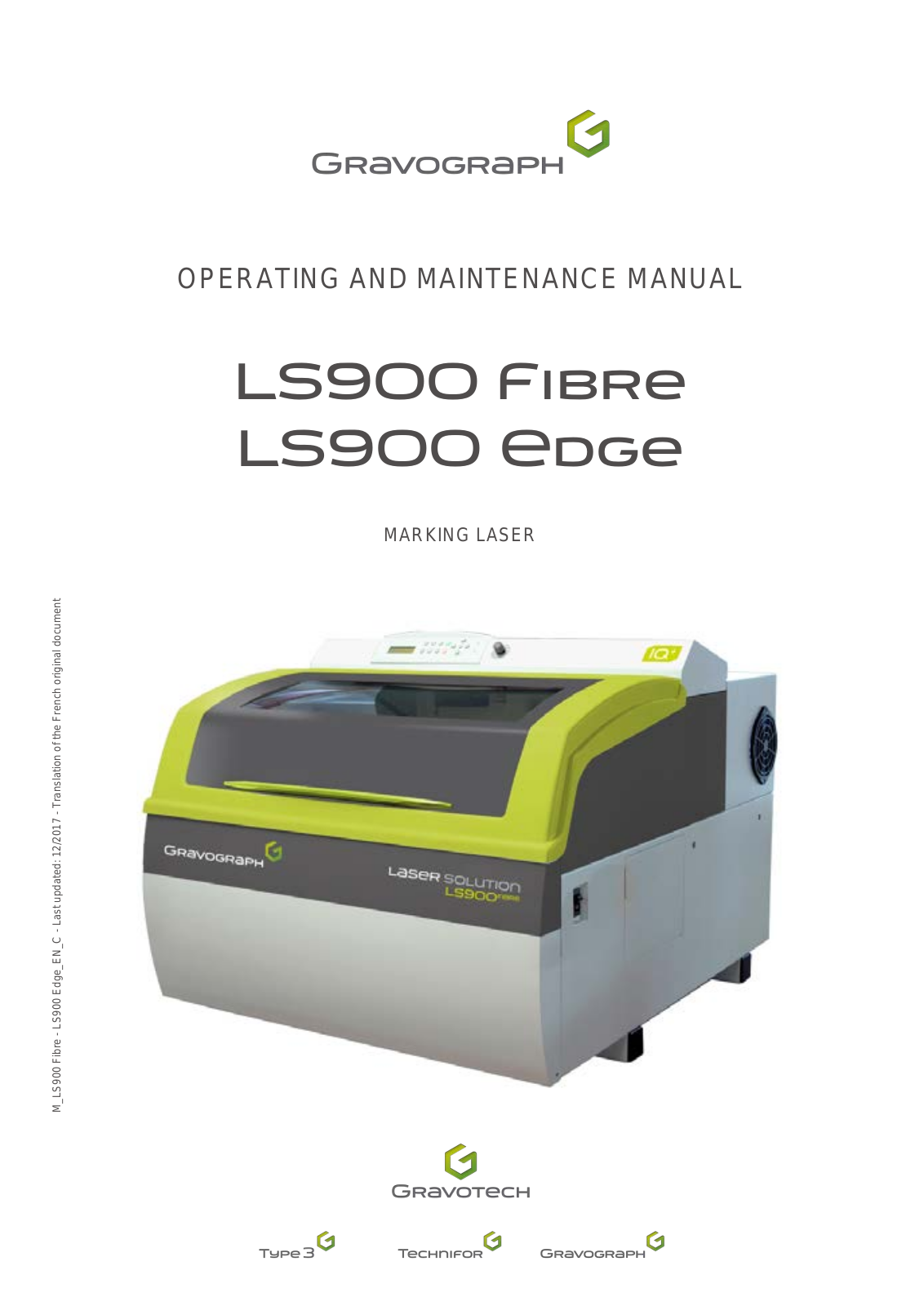 GRAVOGRAPH LS900 Fibre, LS900 Edge Operating And Maintenance Manual