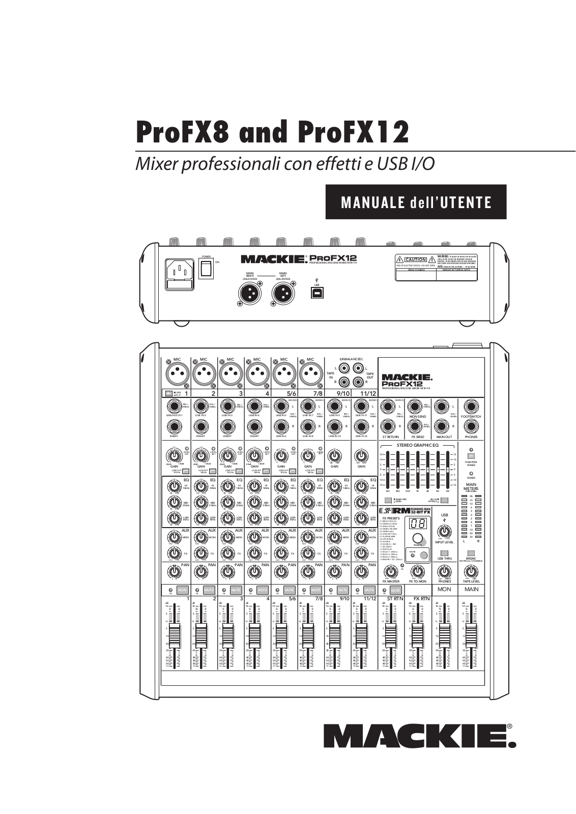 Mackie PRO FX12, PRO FX8 Owner's manual