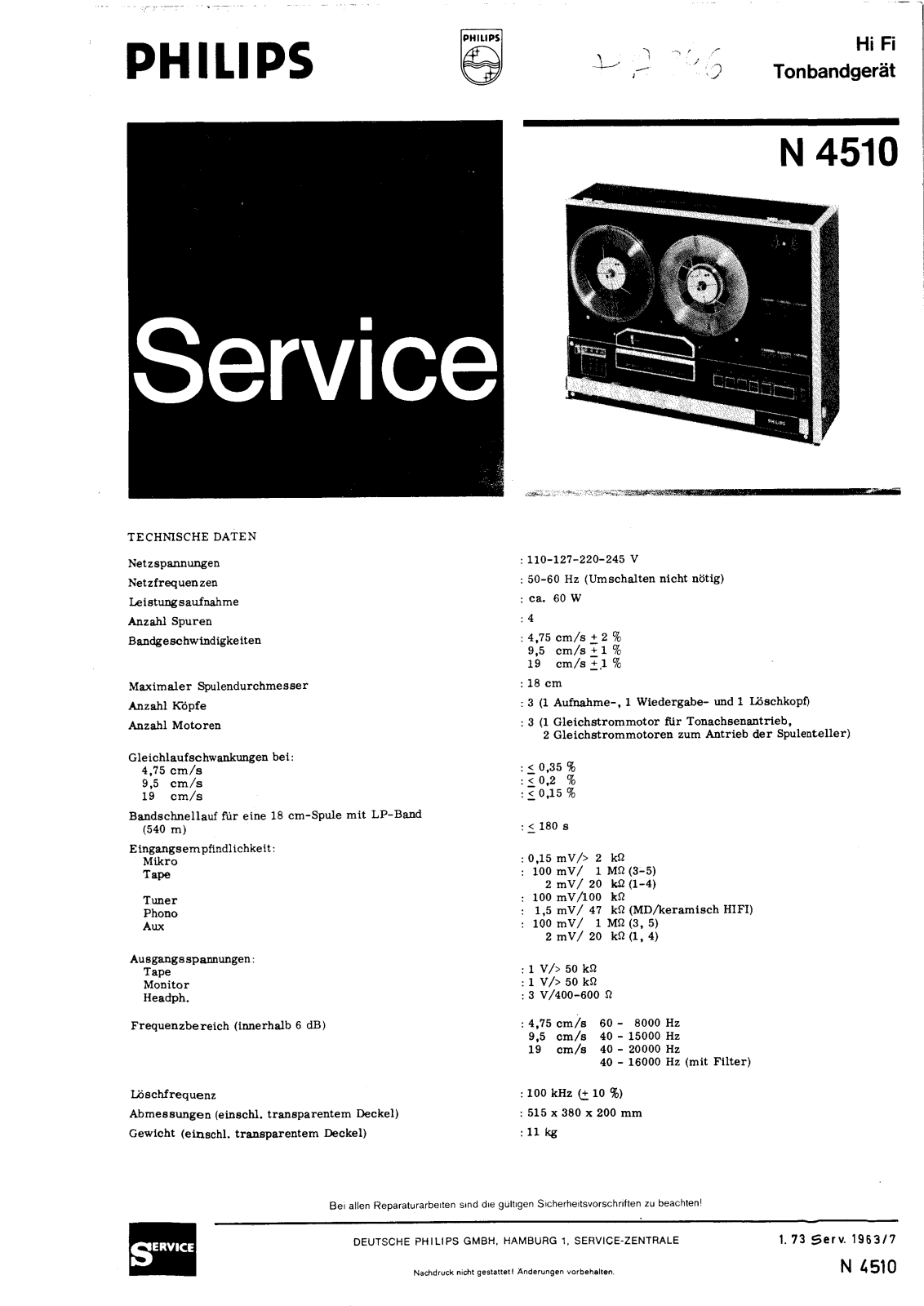 Philips N-4510 Service manual