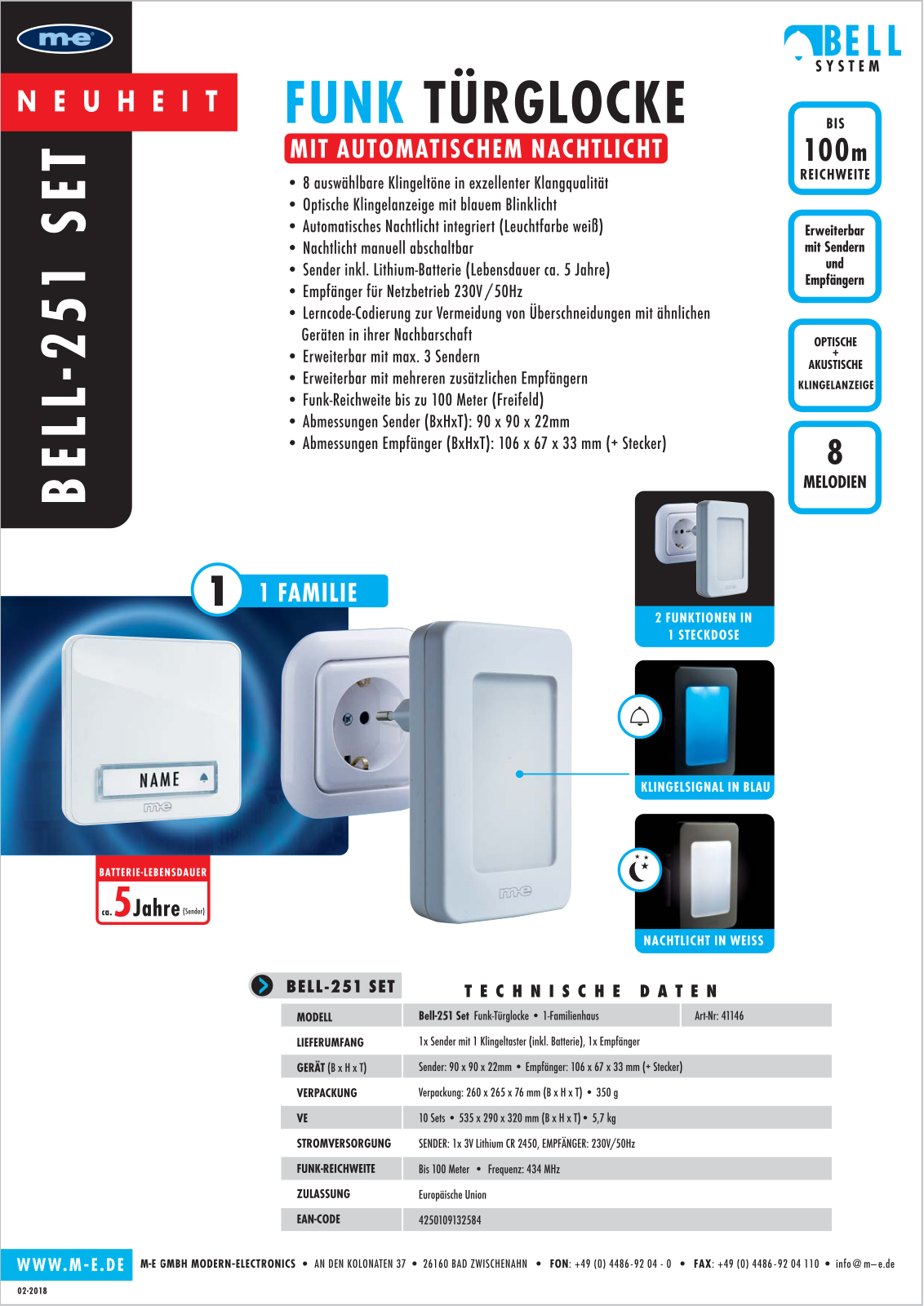 M-E ME BELL 251SET Datasheet - ManualMachine.com