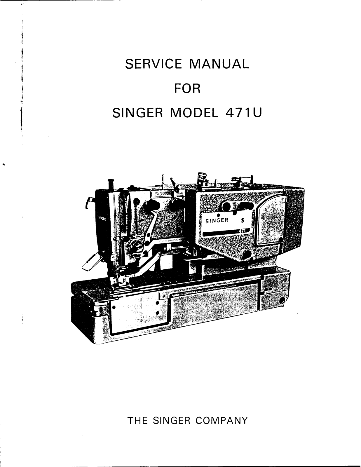 Singer 471U Service Manual