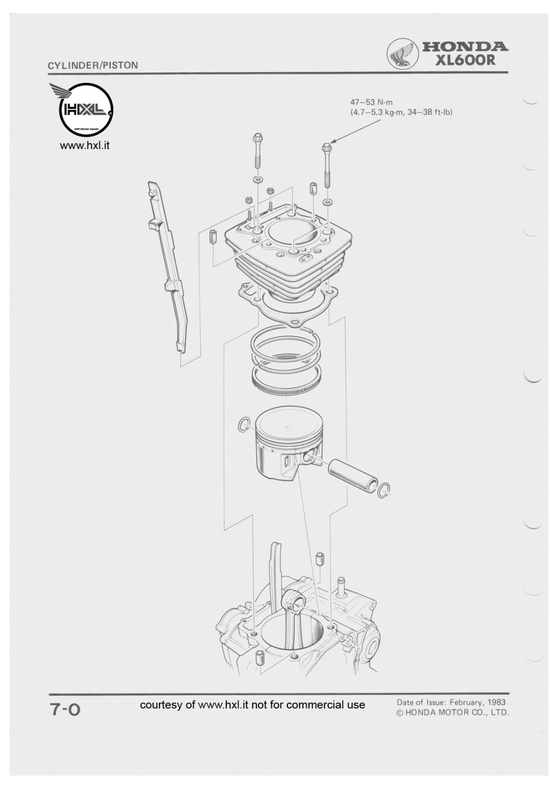 Honda XL600R Service Manual part 07