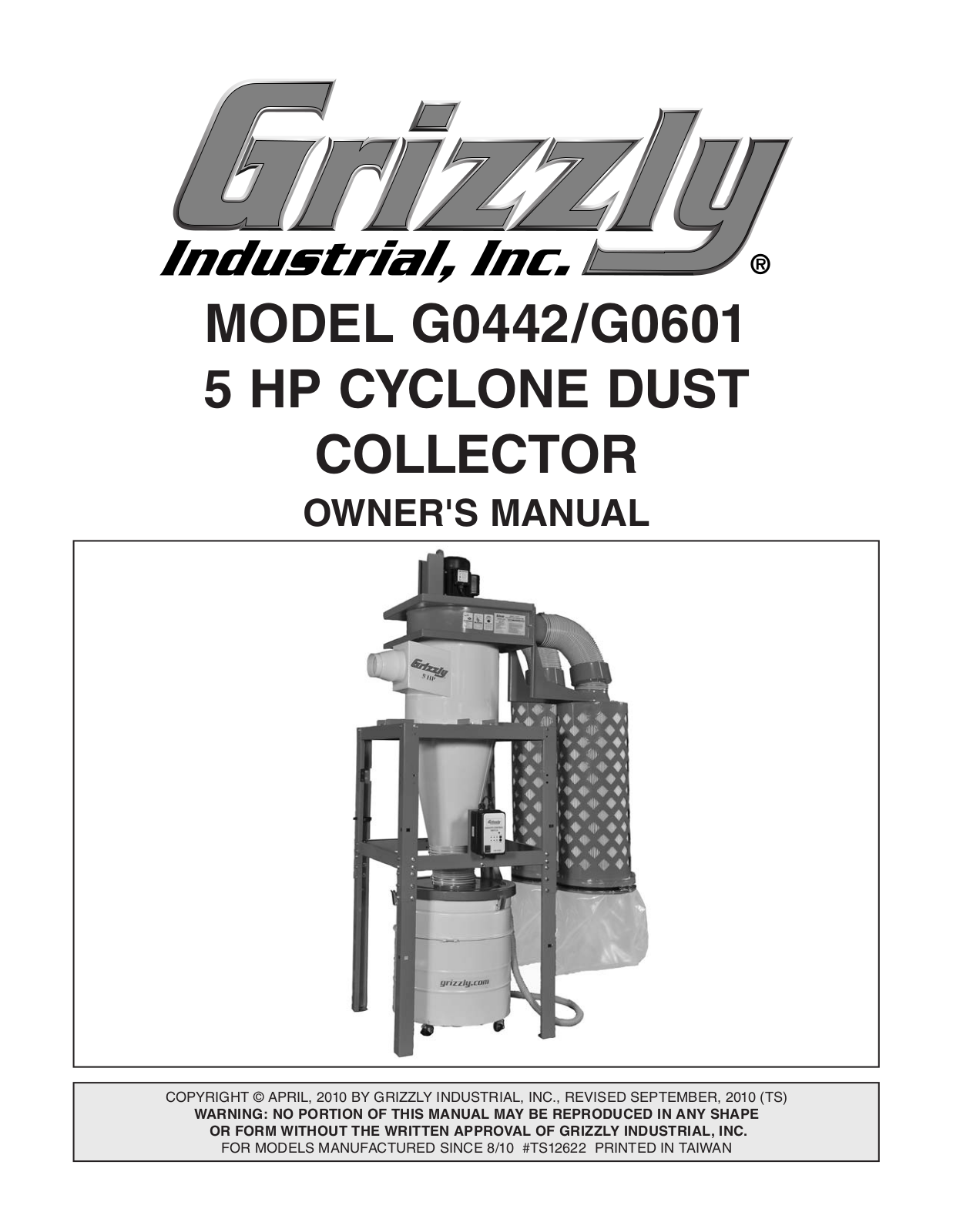 Grizzly G0601 User Manual