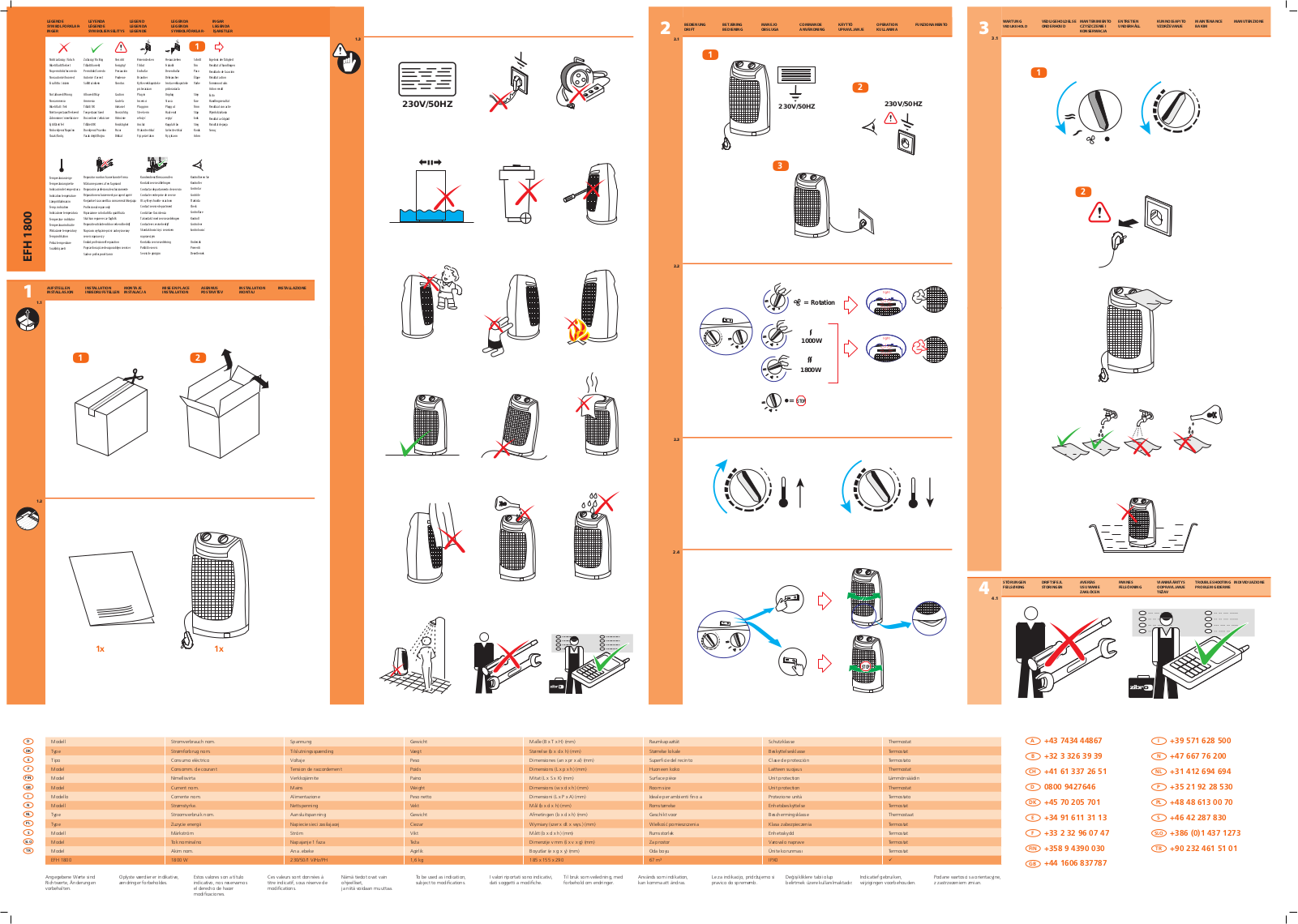 Zibro EFH 1800 User Manual