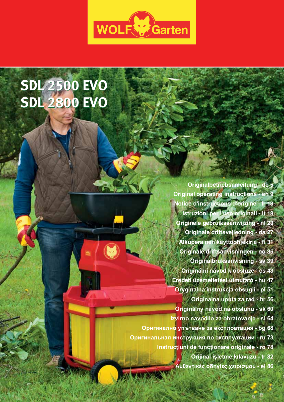 Wolf Garten SDL 2800 EVO, SDL 2500 EVO User Manual