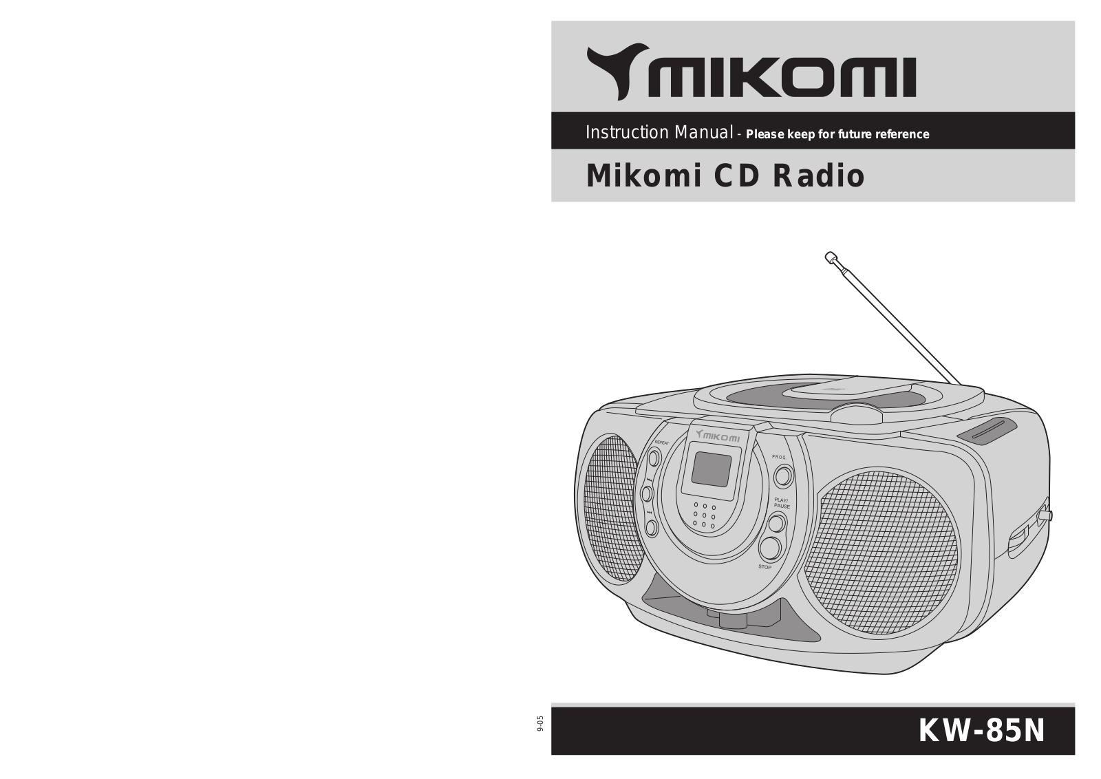 Mikomi KW-85N Instruction Manual