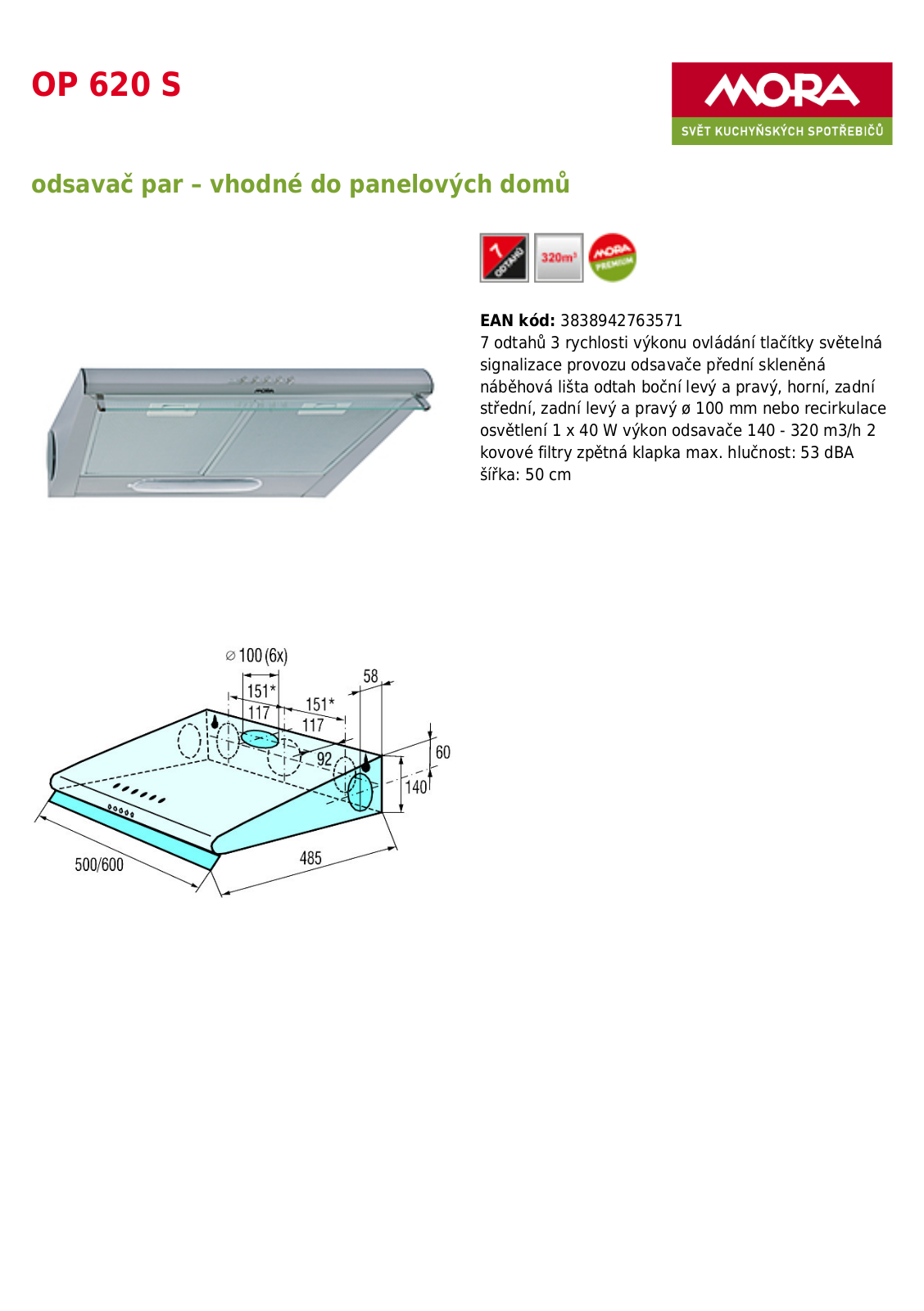 Mora OP 620 S User Manual