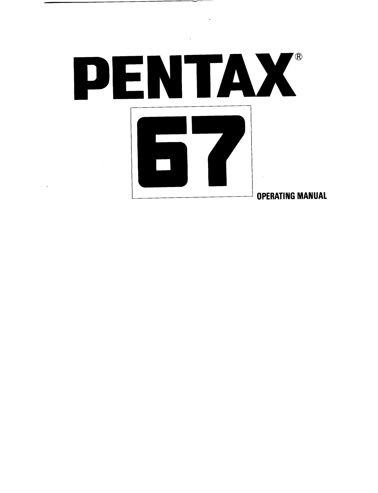 Pentax 67 Operating Manual