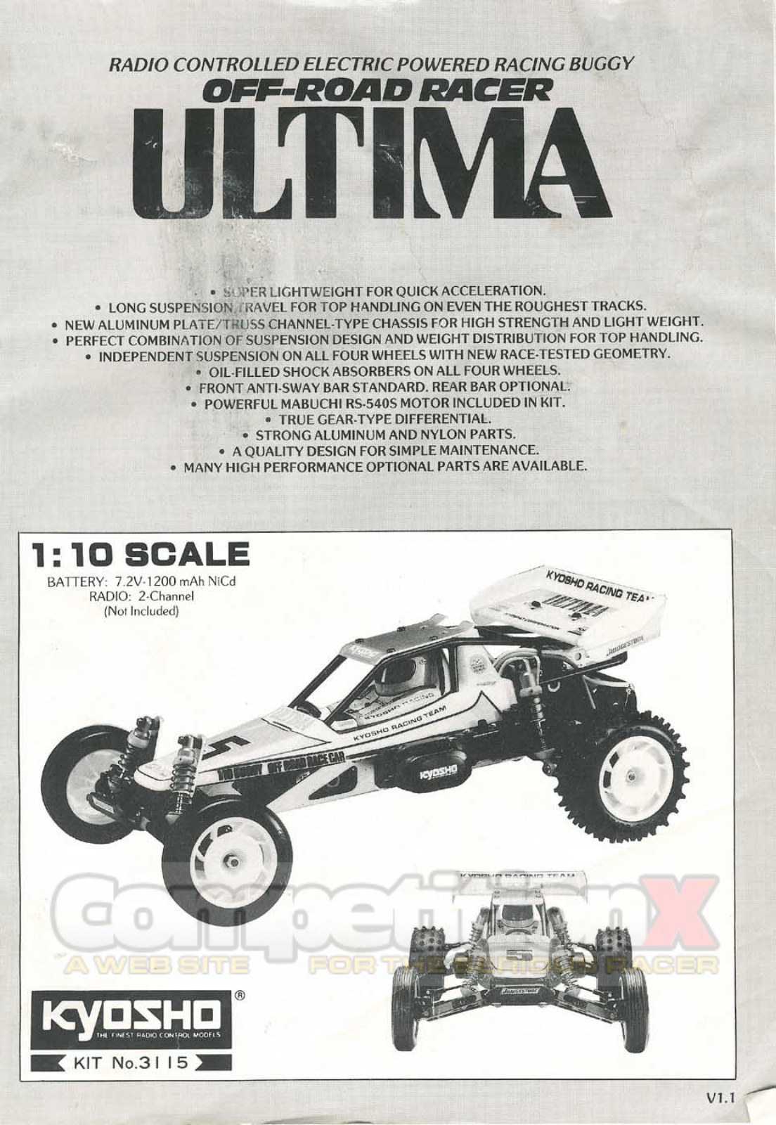 Kyosho Ultima User Manual