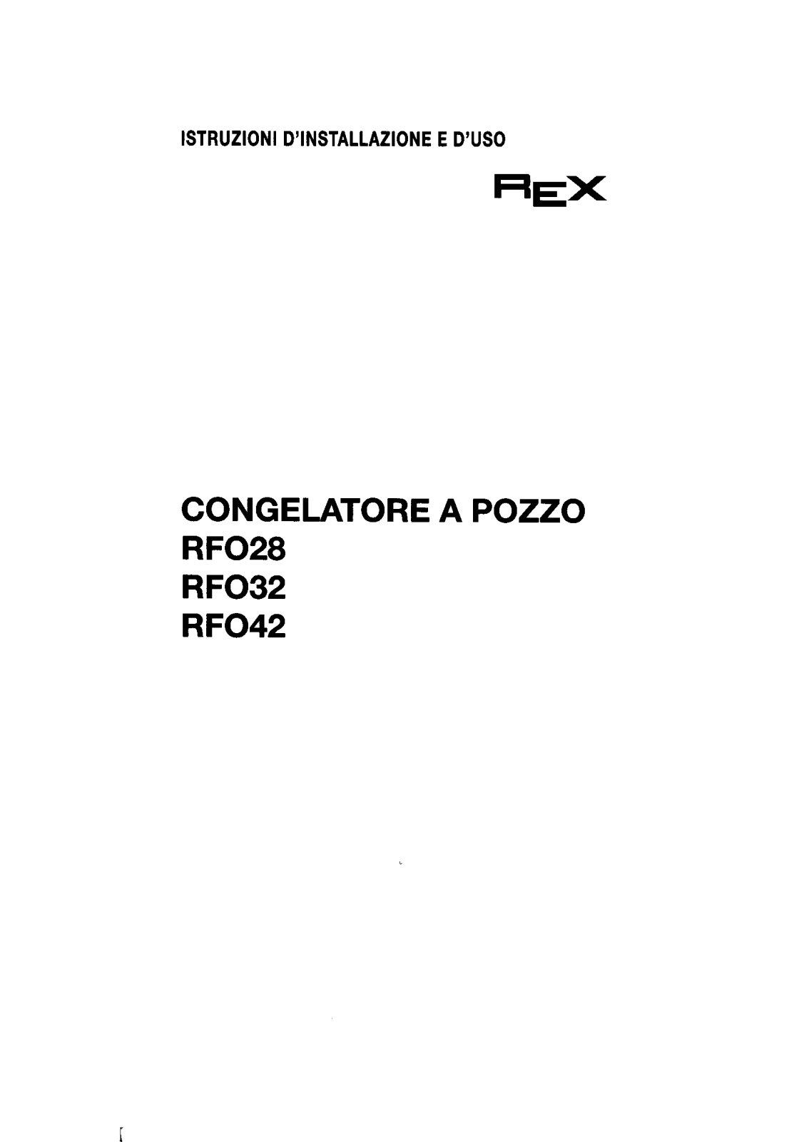 Rex RFO28, RFO31E, RFO42, RFO23E, RFO32 Manual