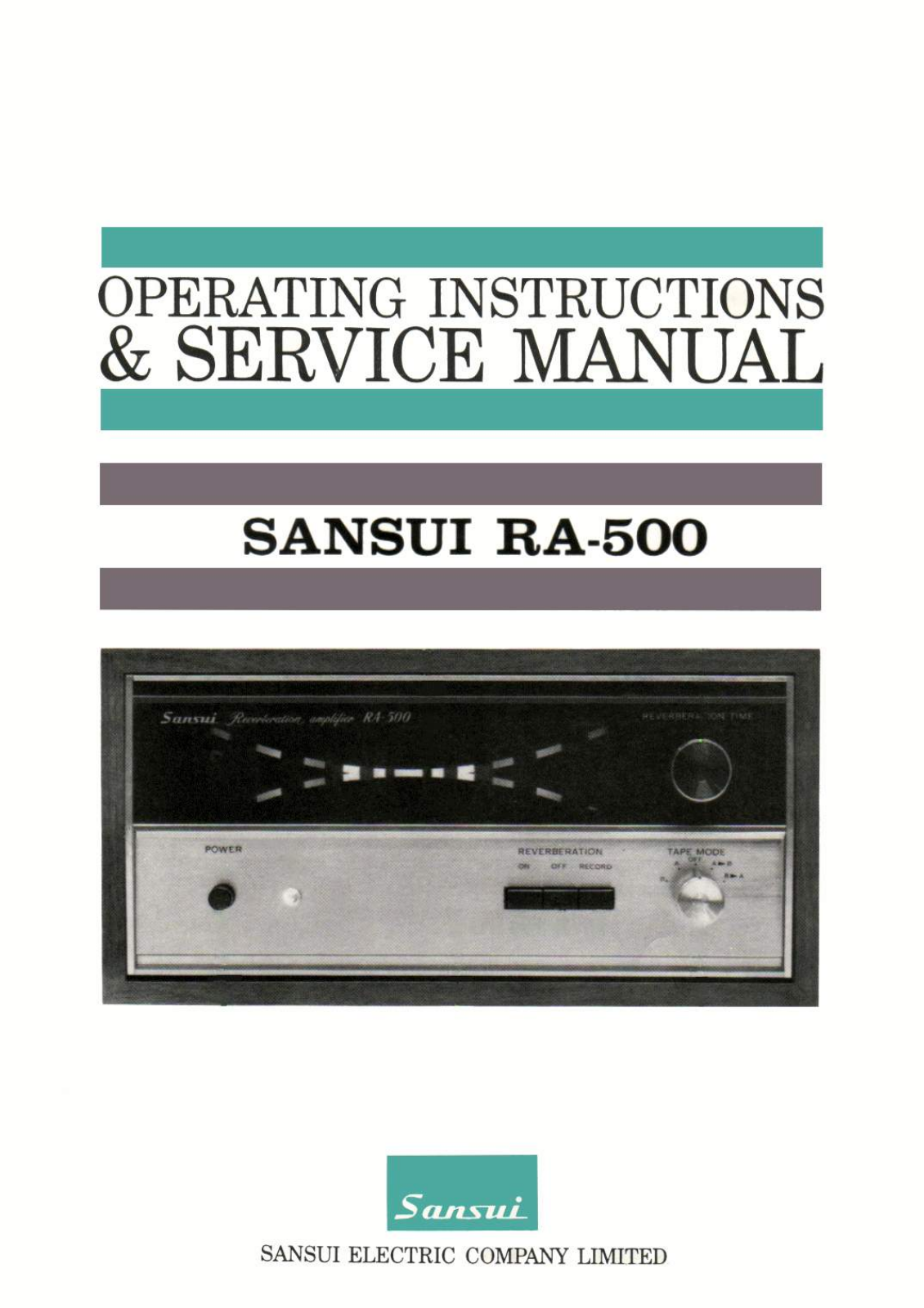 Sansui RA-500 User Manual