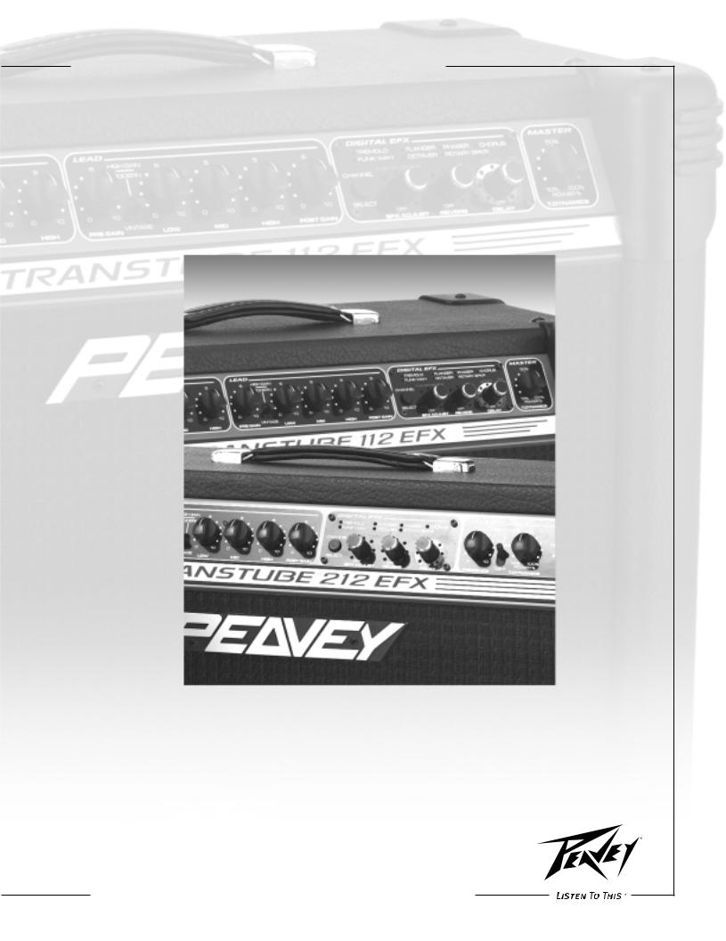 Peavey Transtube 9-0180305014, Transtube 112-212 EFX User Manual