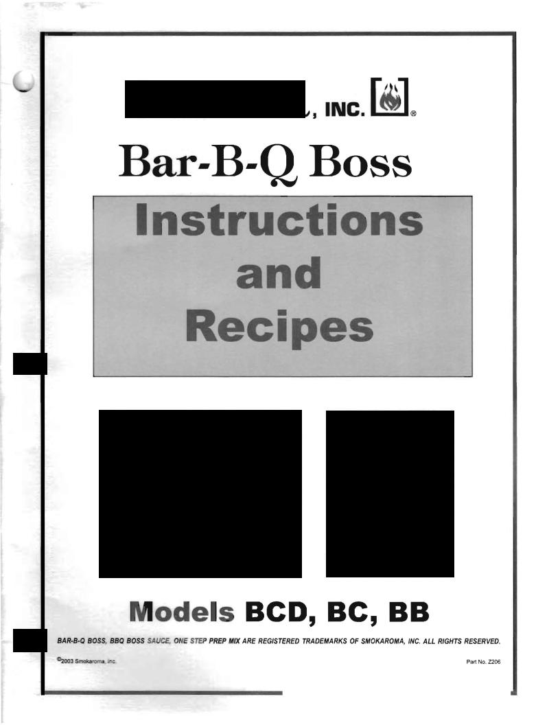 Smokaroma BCD, BC, BB Installation  Manual