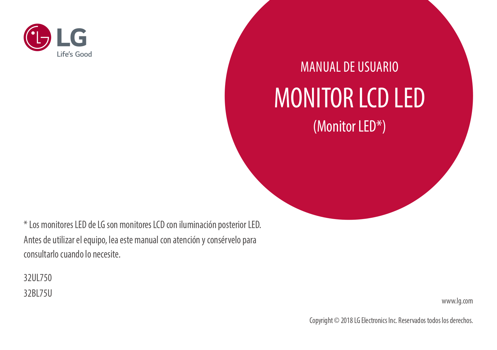 LG 32UL750-W User Manual